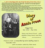 "Diary of Anne Prout", an early settler of Flaggy Creek, Victoria, Australia