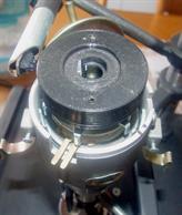 Centrifugal advance curve plot for automotive distributor uses white spot on disk that replaces rotor