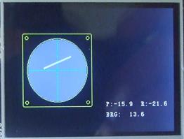 Arduino artificial horizon, traditional display