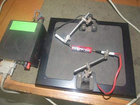 DIY universal mount for battery capacity tester.