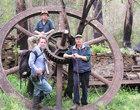Steam engine of the Normanby, on a Wentworth River feeder, east of Dargo, Victoria