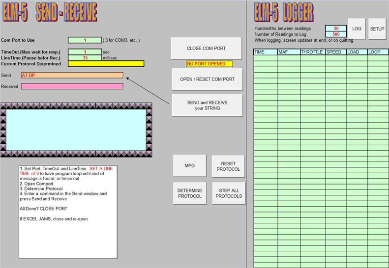 Excel ELMSCAN display tool