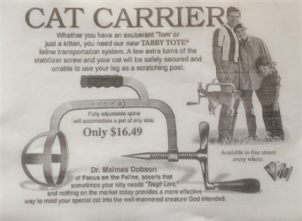 Inspiration for a cat carrier.