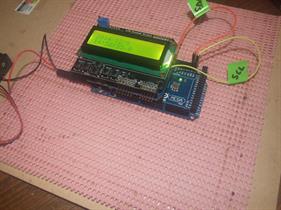 Arduino Mega with Deek Robot datalogging shield, plus LCD keypad
