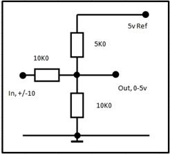 Level shift used in  Tek 133 chassis to hold 05v output converter