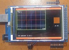 Arduino color mapped detection of overheated components, uses MLX90614 Arduino color mapped detection of overheated components, uses MLX90614