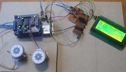 Algorithm controlled  tracking  solar panel with 28BYJ-48 geared steppers