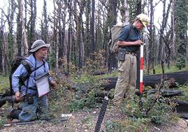 Exploring the Fern Hill mine, Crooked River Goldfield, Victoria. Fred Sargant on left, Andrew Swift on right.
