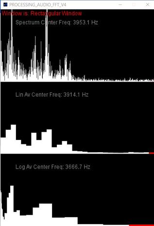 DIY Single channel audio to 'PROCESSING 4' FFT display. 1024 samples at 1600 sps