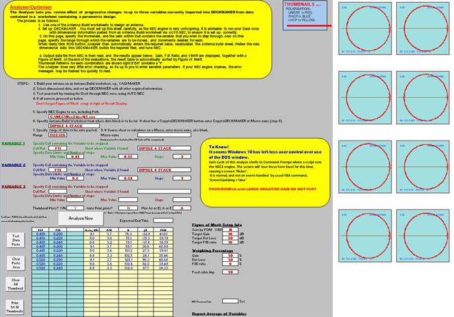 Screenshot of free antenna modelling program XLNEC-2, OUTPUT page