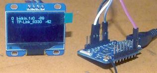 RSSI display using ESP8266 WEMOS MINI PRO